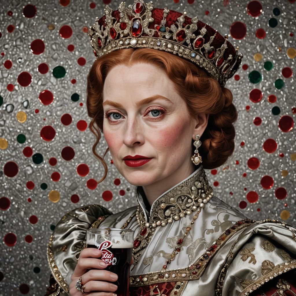 young queen elizabeth I drinking dr pepper