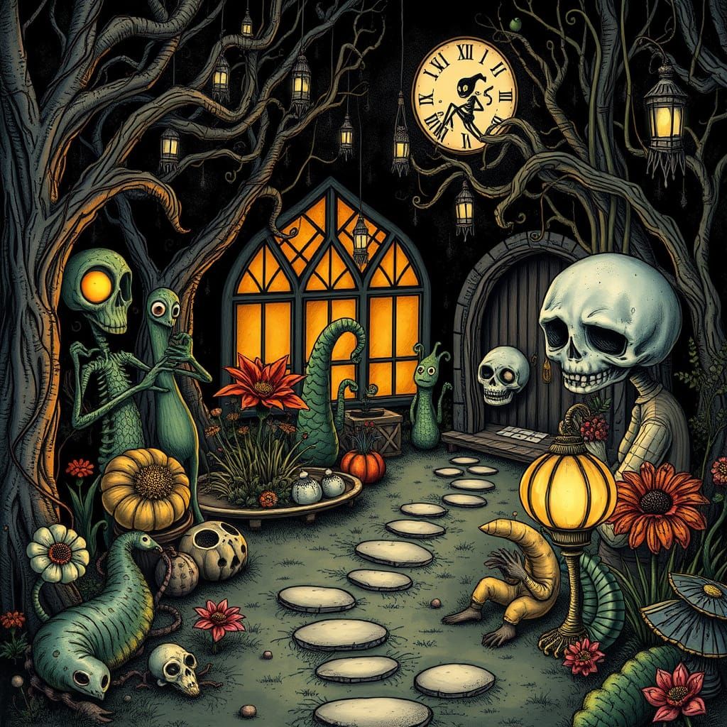Haunted Garden in a Gothic Style