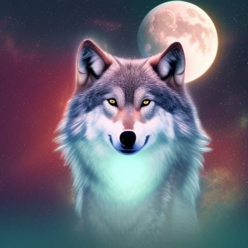 Timber Wolf Jumps Through Cosmic Portal