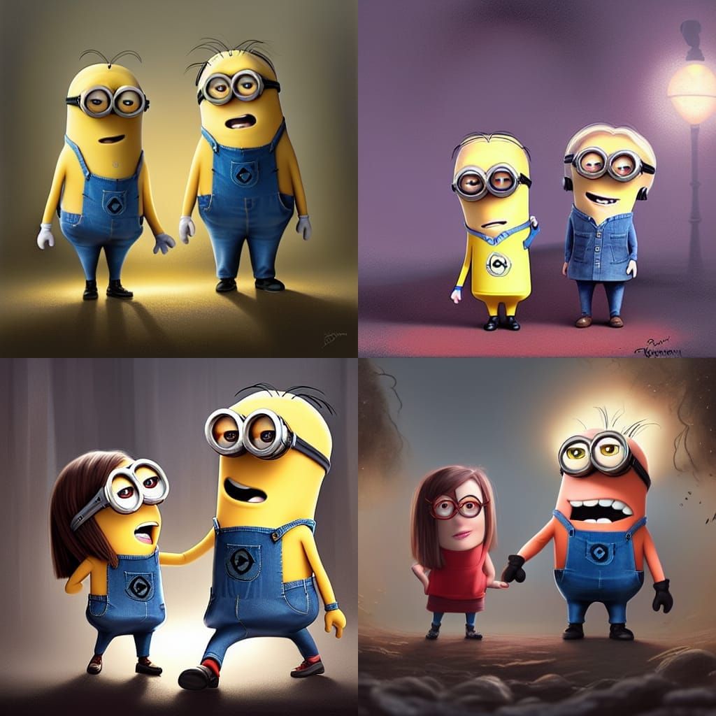 Penny & Amy as Minions: Dark Fantasy Art
