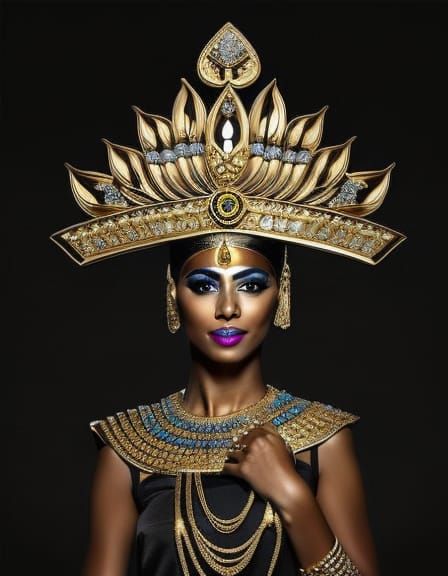 Egyptian Pharaoh with Golden Crown