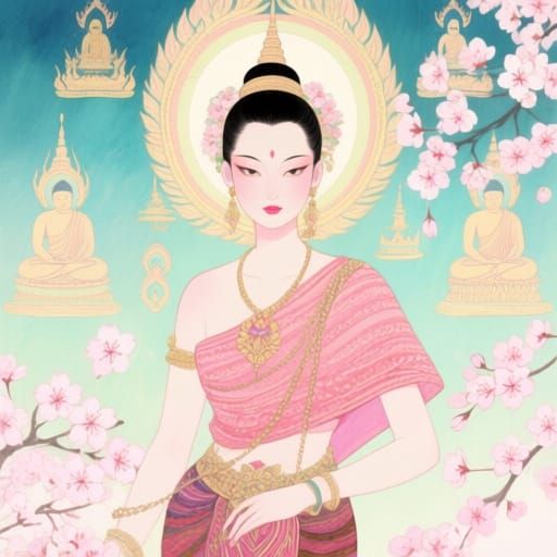 Bangkok Beauty in Traditional Thai Dress