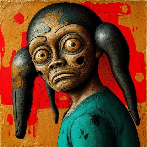 Teacher Creates Art Brut With Crude Textures