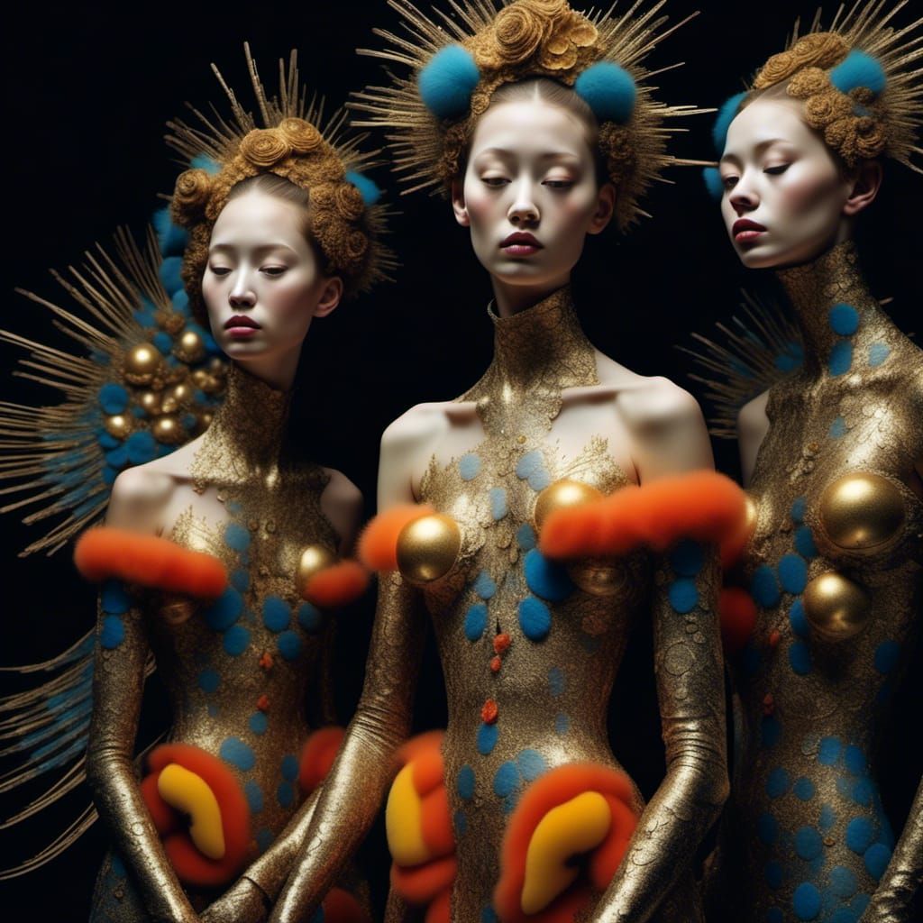 Golden Abstract Blending Cycles in Magical Realism