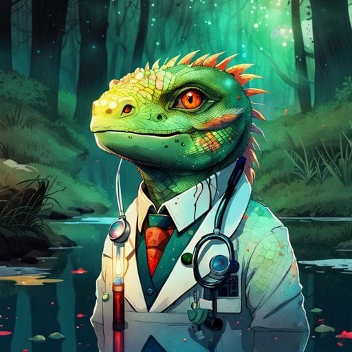 Iguana Doctor Generated by AI