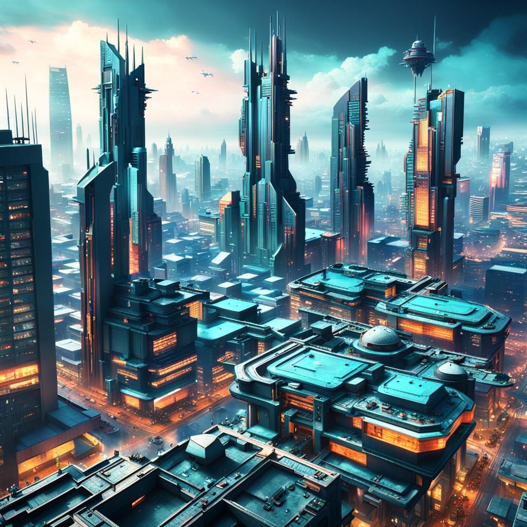 Cyberpunk Nairobi 2080: A Futuristic Cityscape