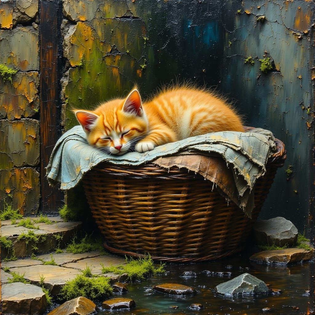 Sleeping kitten 🐾