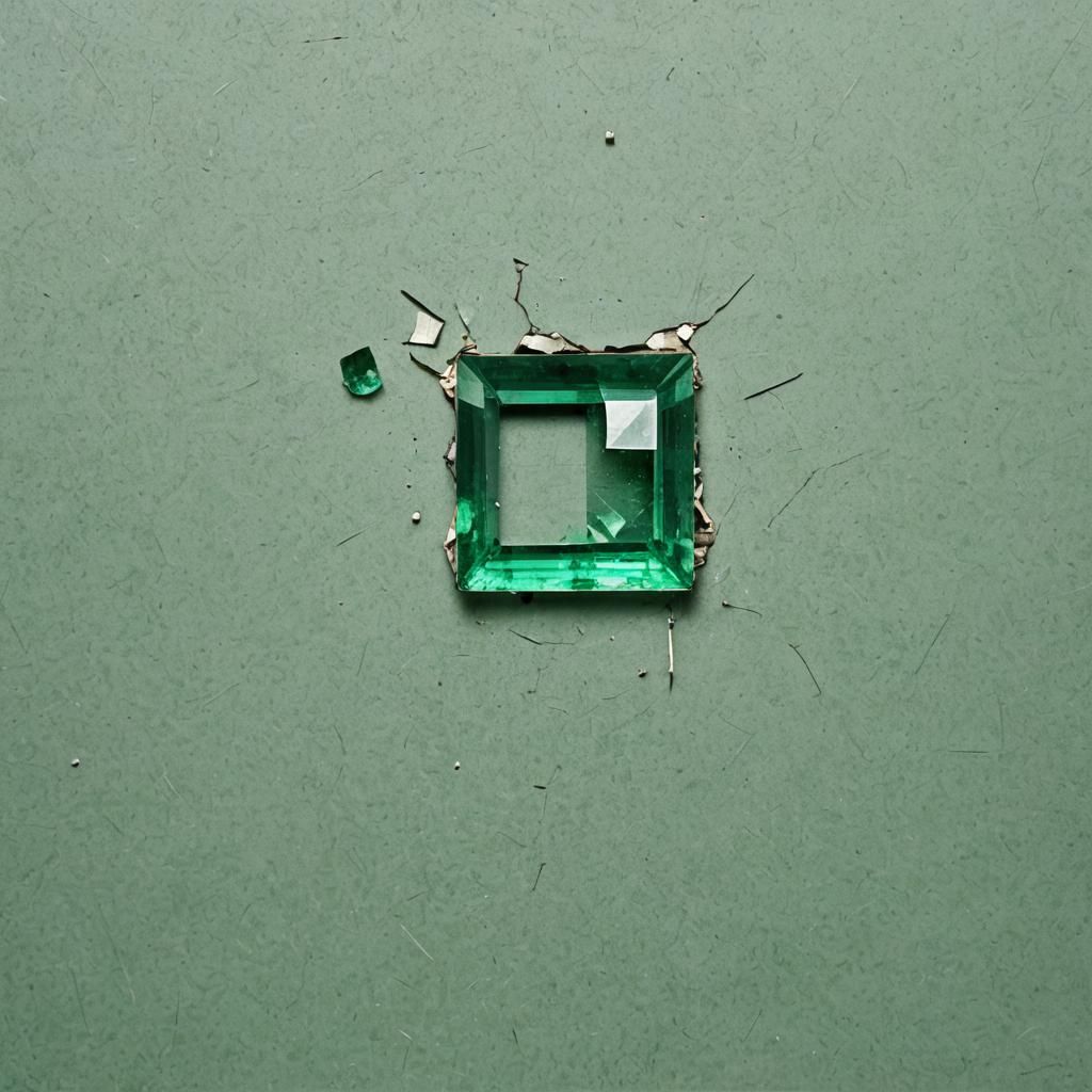 Broken Emerald Square in Empty Space