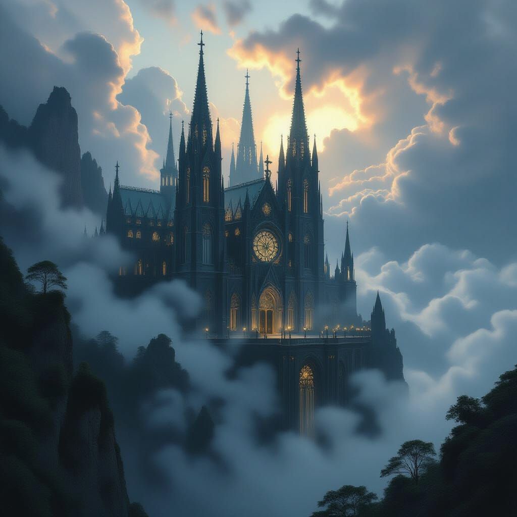 Gothic Cathedral with Art Nouveau Details
