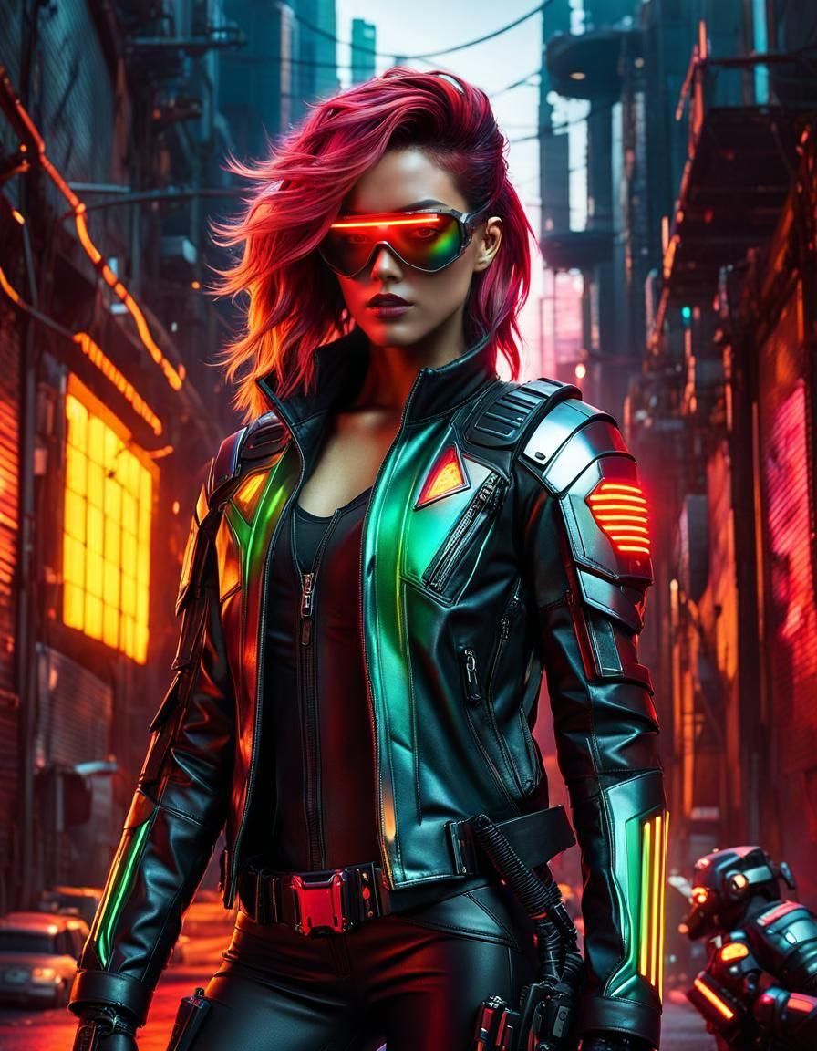 Sunset Shimmer as Cyberpunk Tactical Operator