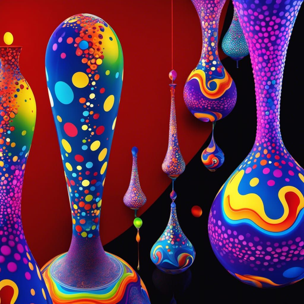 Psychedelic Lava Lamps in Takashi Murakami Style