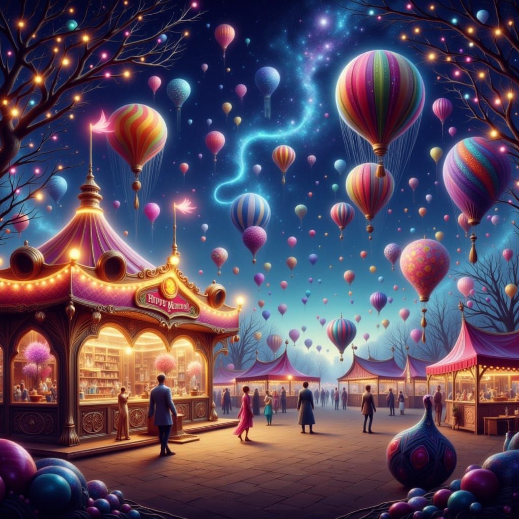 Eerie Carnival at Dusk in Dark Fantasy Style