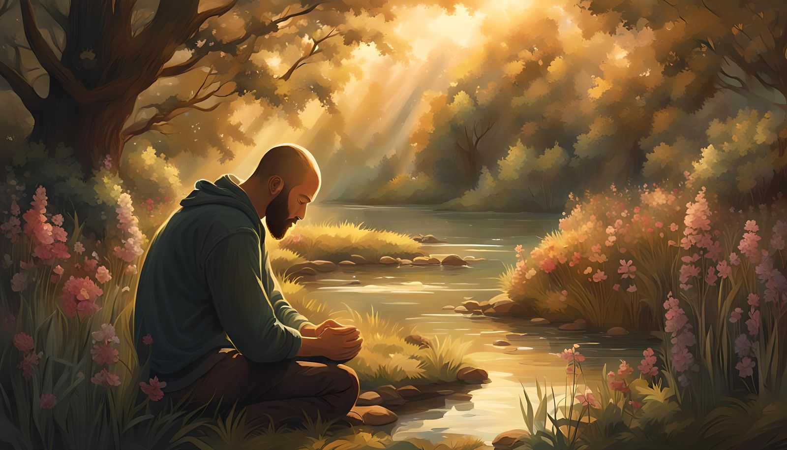 Surreal Prayer: Nature Blends with Interior