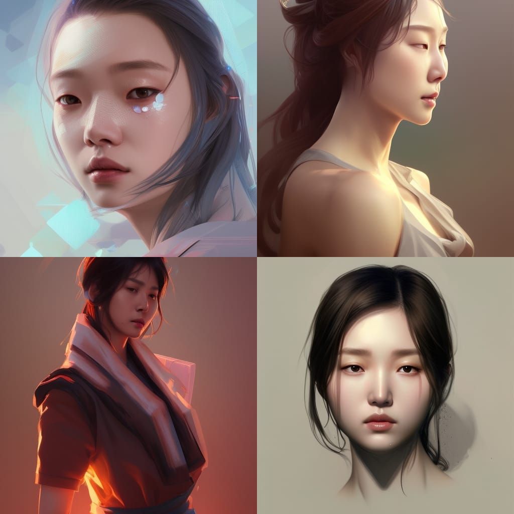 Korean Portrait in Artstation Style