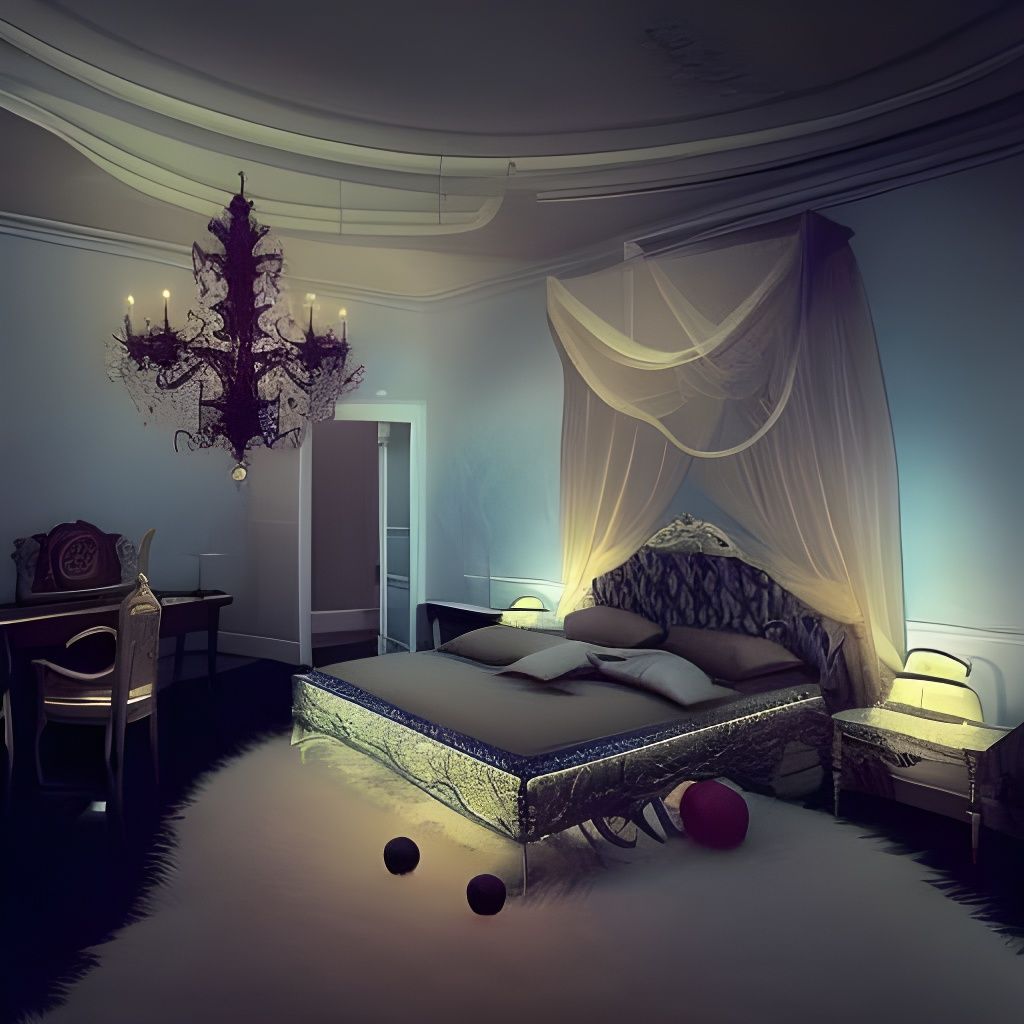 Beautiful and Mysterious Bedroom Interior