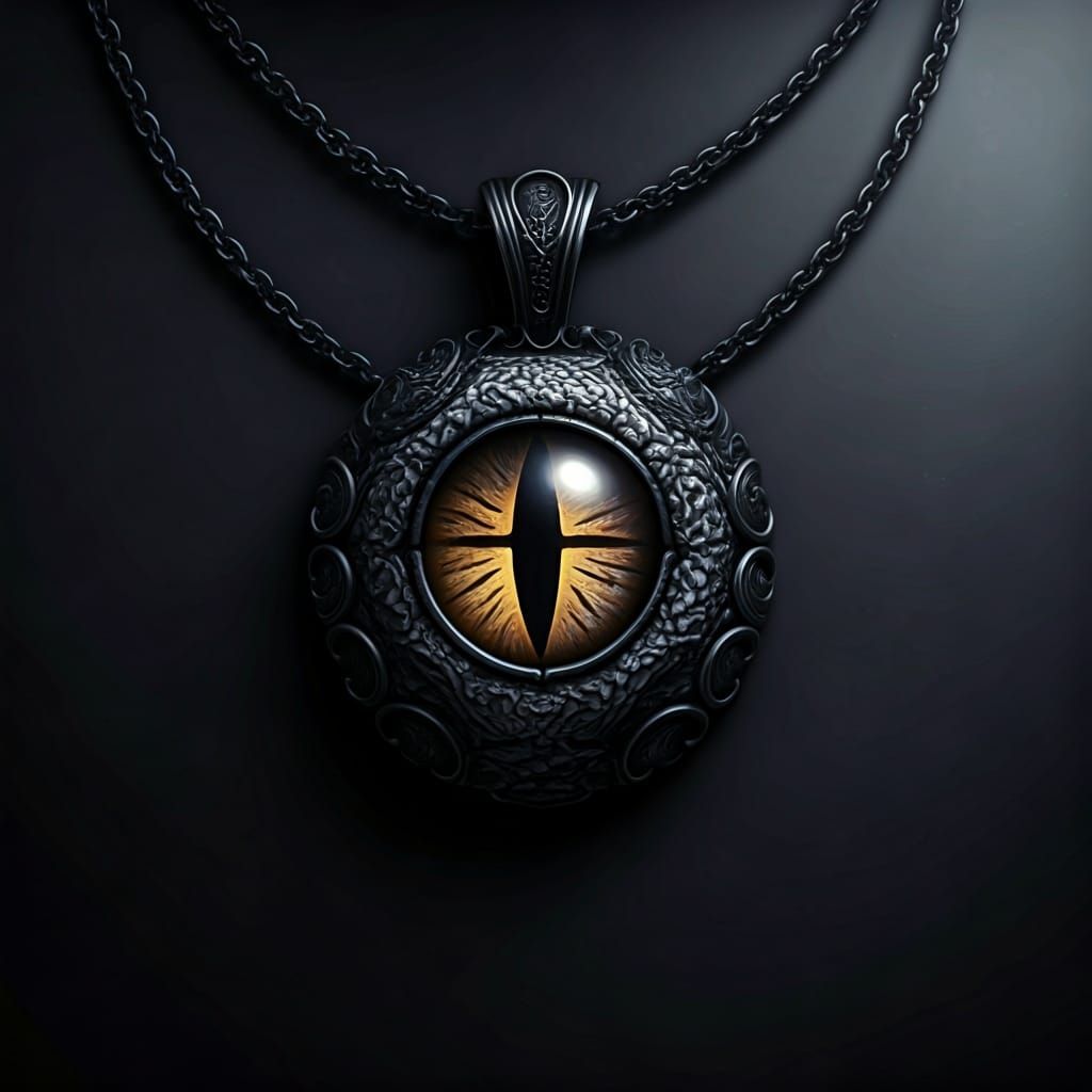 Drow Snake-Eye Pendant with Hypnotic Gaze Effect