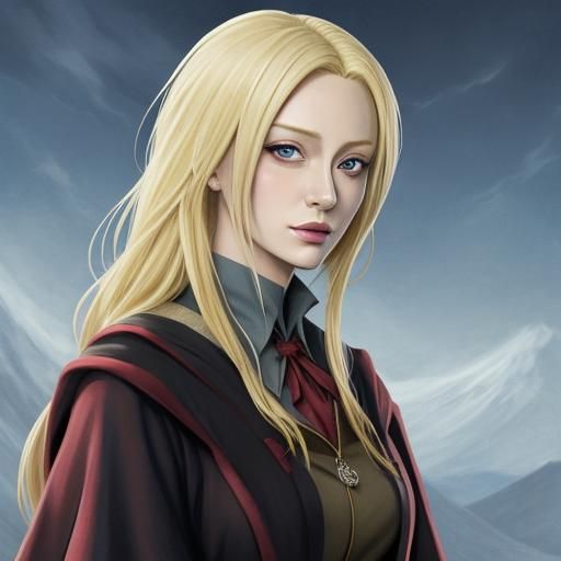 Blonde Girl in Harry Potter World: Anime Style