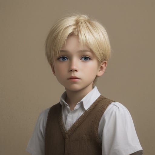 Blond Haired European Child Portrait