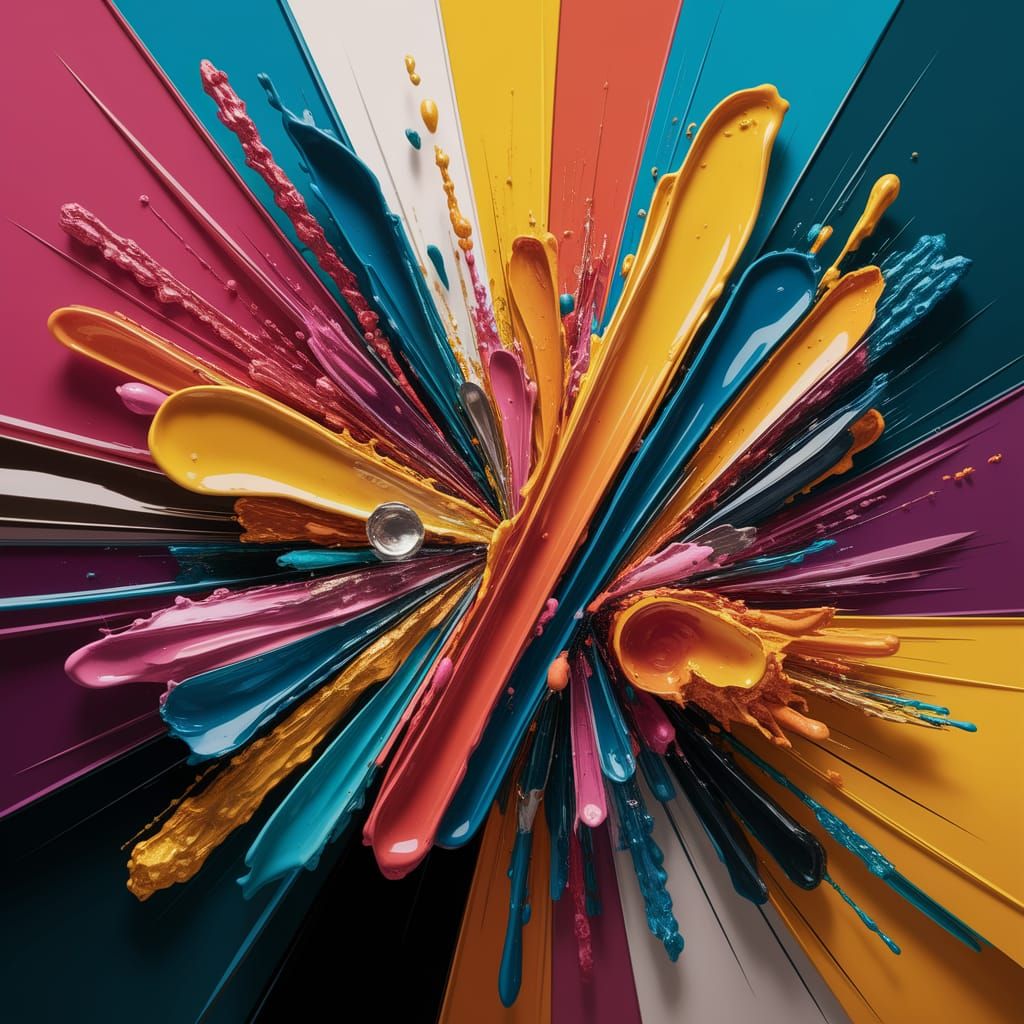 Dynamic Abstract Artwork with Vibrant Textures