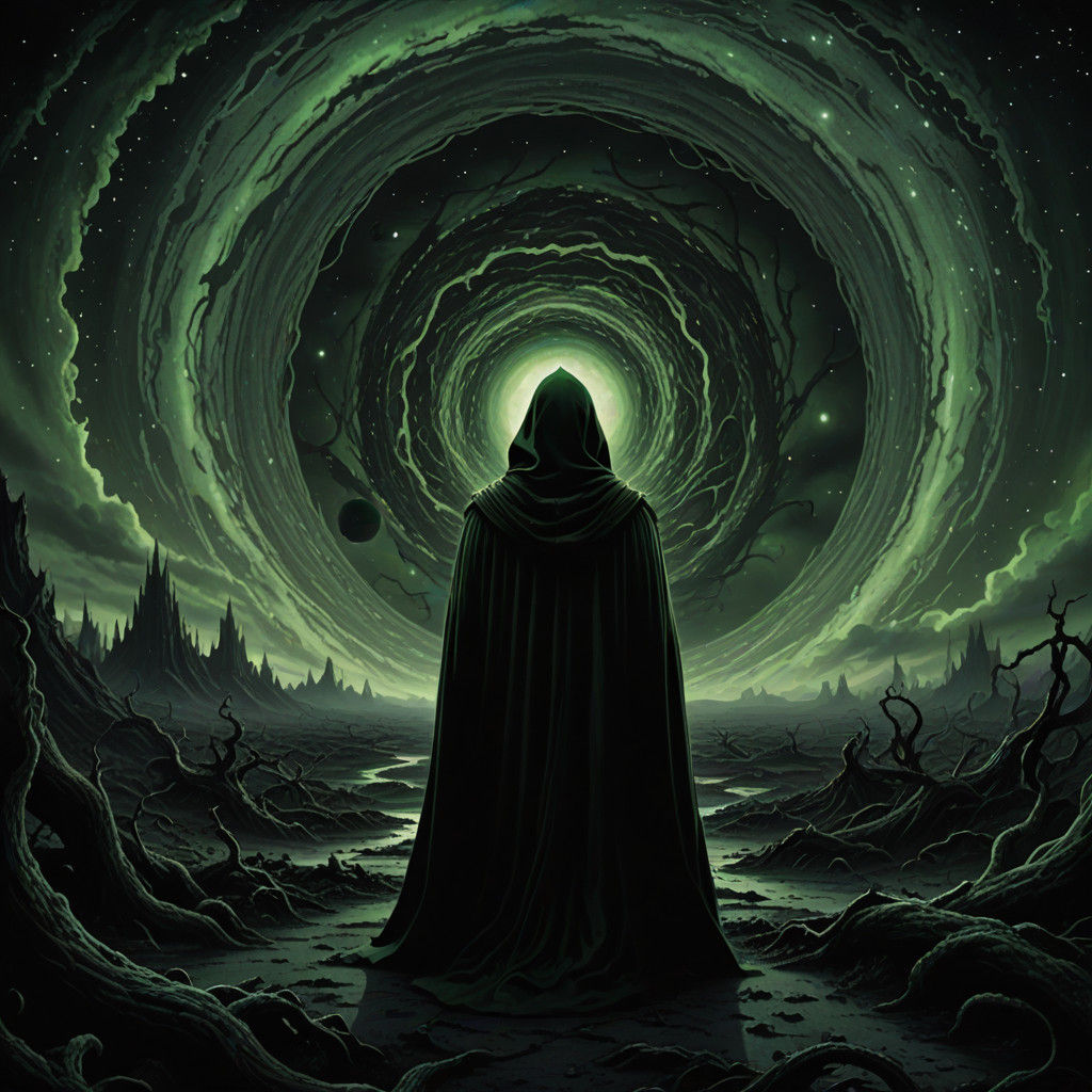 Ominous Cosmic Bard Stands at Black Hole's Edge