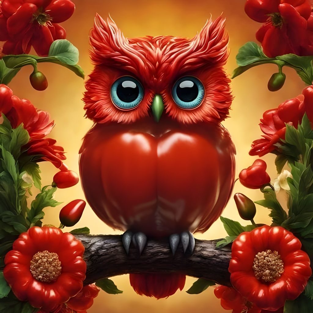 Hyperrealistic Red Pepper Digital Matte Painting