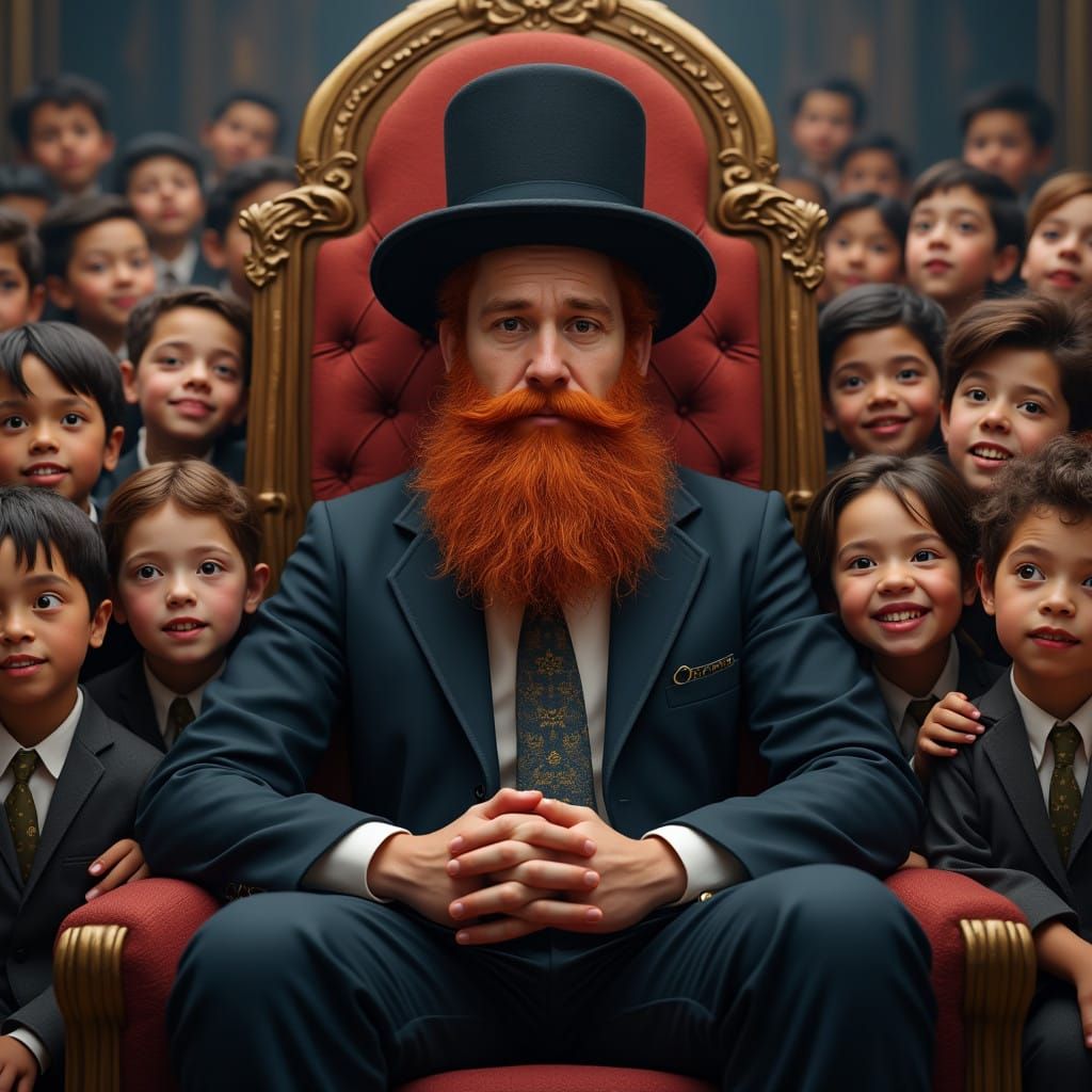 Mystical Rabbi Teaches Thirty Curious Pupils in a Whimsical,...