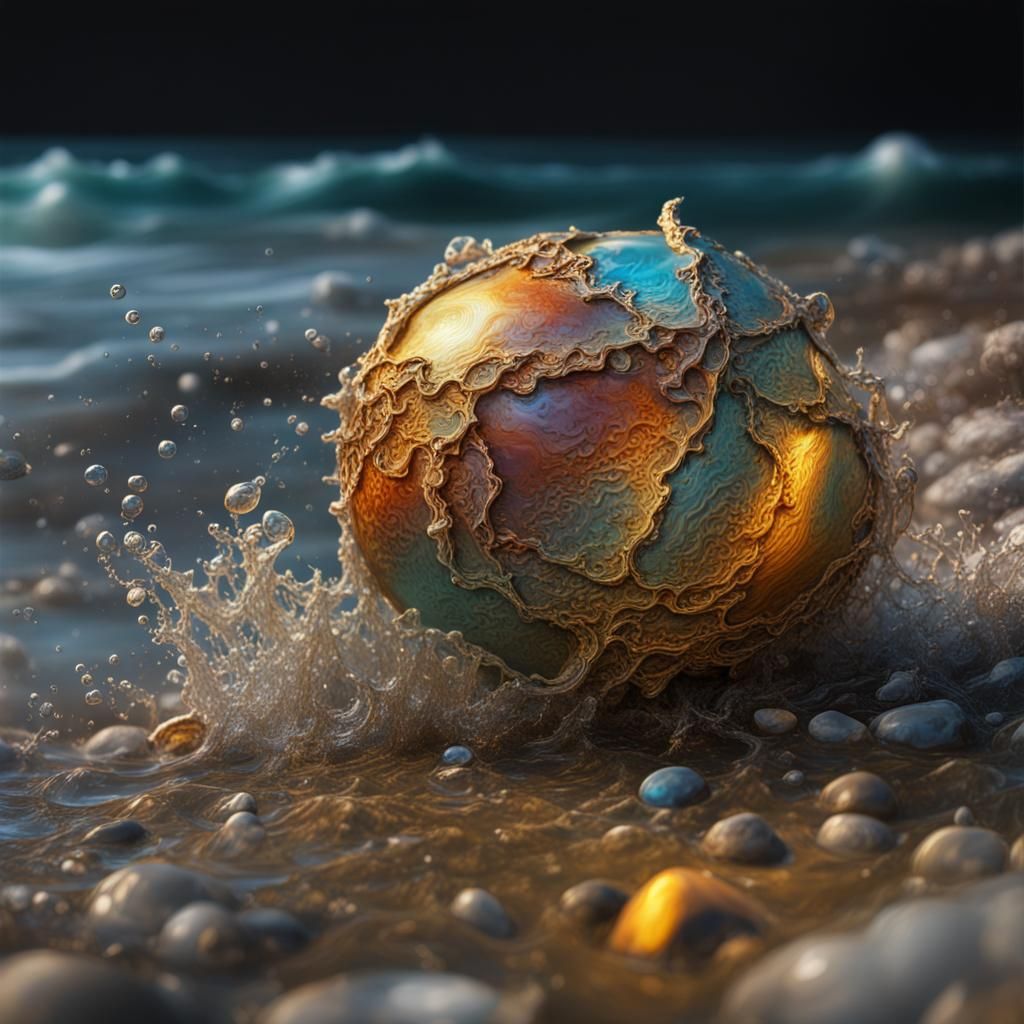 Hyperrealistic Treasure Washed Ashore on Black Sea