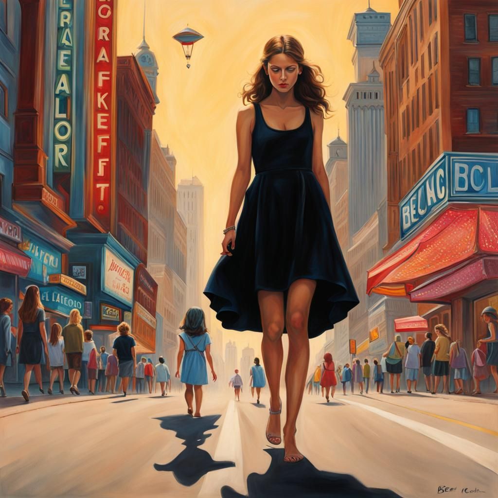 Brainwashed Barefoot Girl: Surreal Juvenile Art