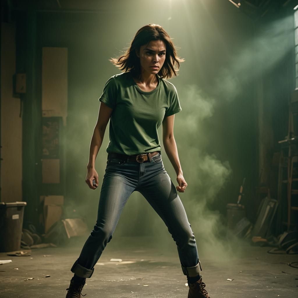 Girl Ready to Fight: Cinematic Film Still