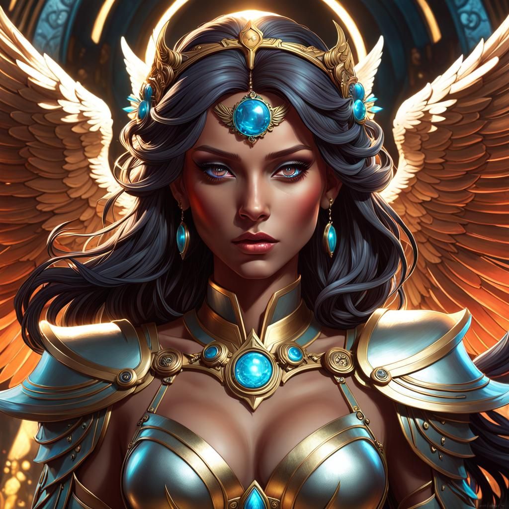 Fallen Angel Samyaza: Hyperdetailed Digital Portrait