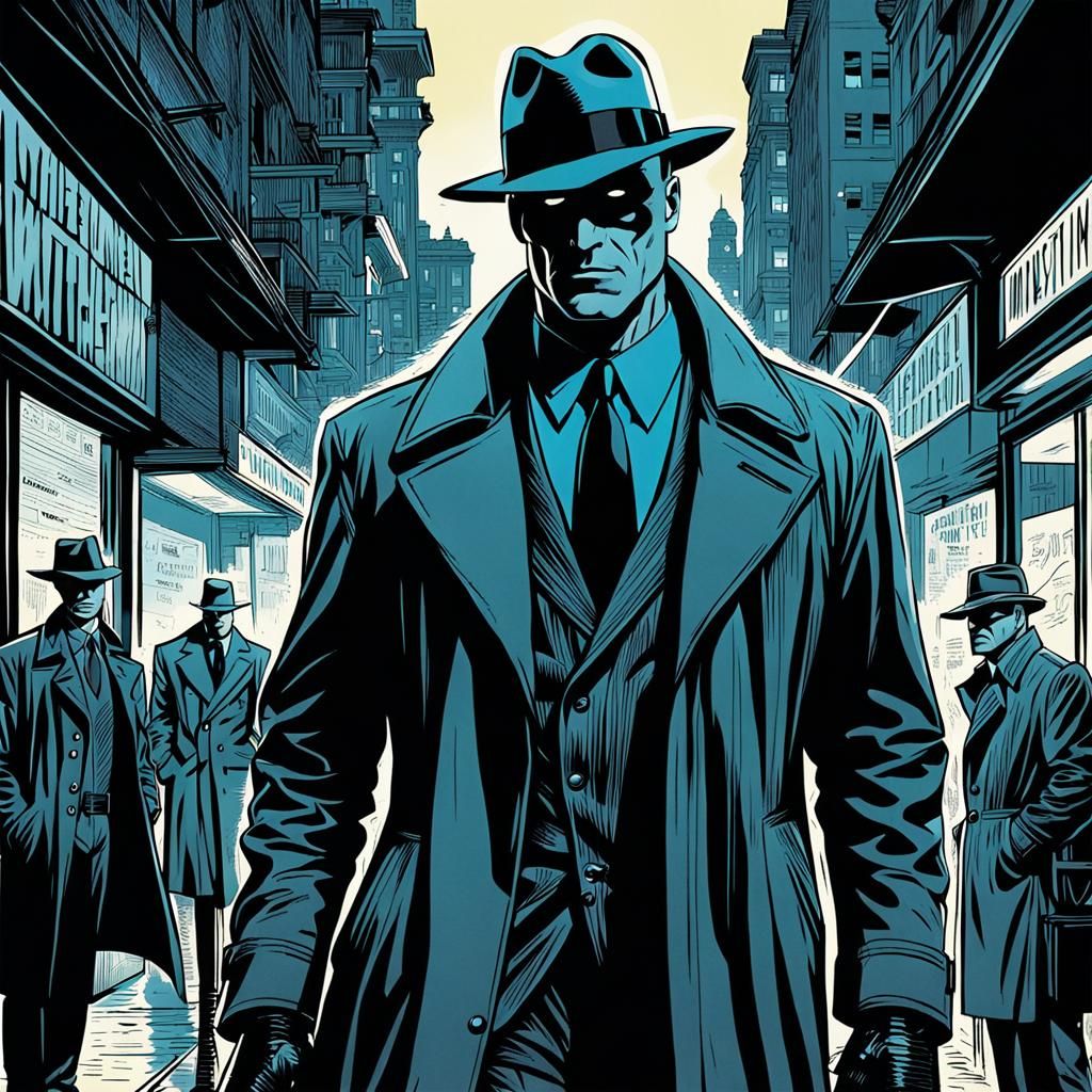 Noir Comic Book Expressionism in Graphic Novel Style
