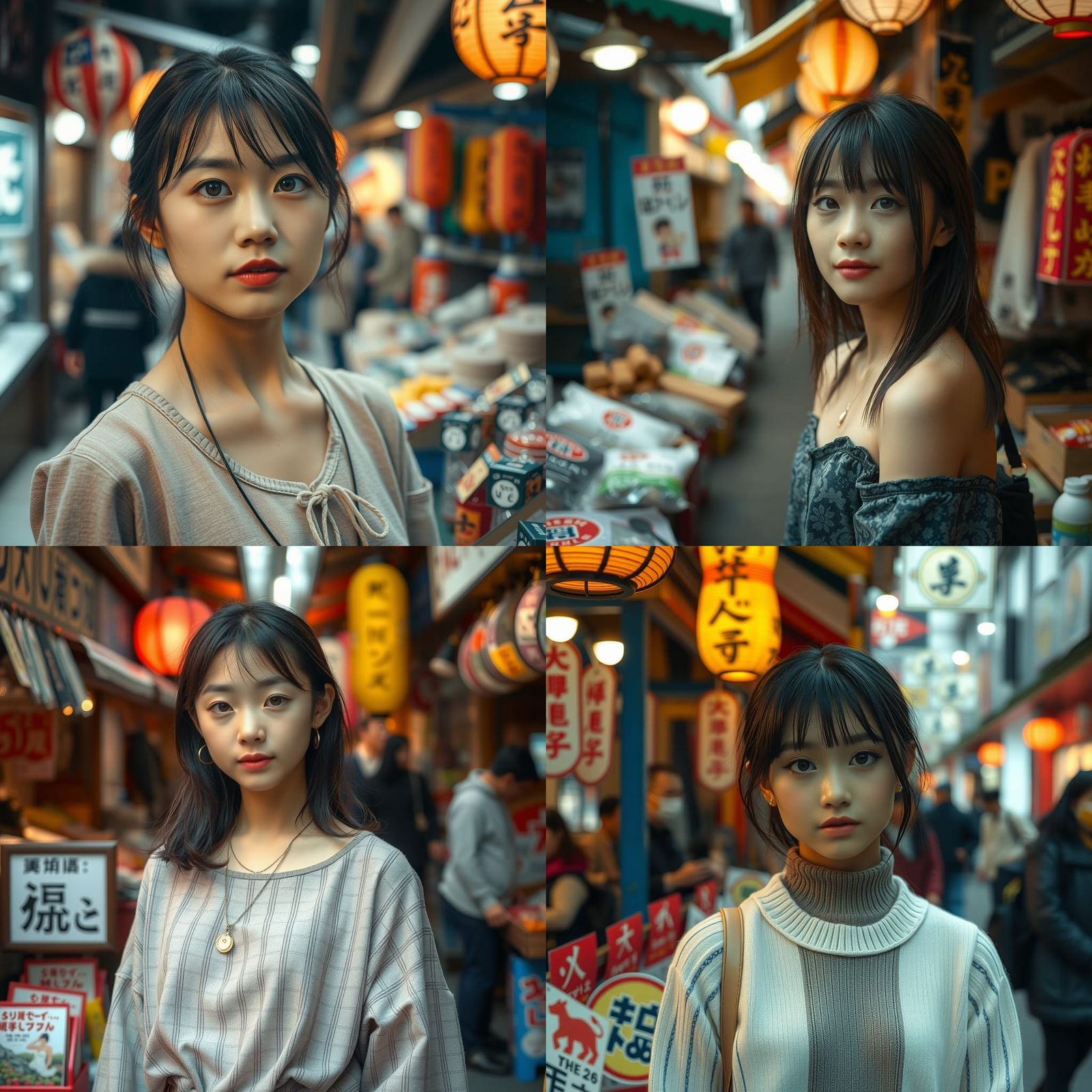Japanese Girl in Street Market: Tilt-Shift Cinematography
