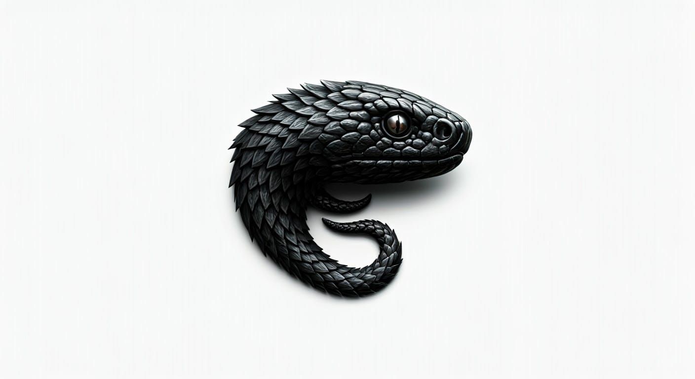 Sleek Black Adder in Minimalist Graphic Logo