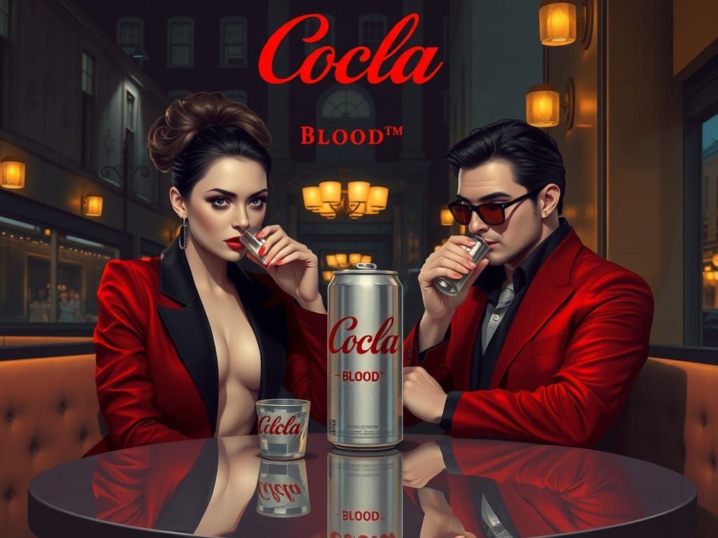 A vampire cafe that offers artificial blood called Cocla Blo...