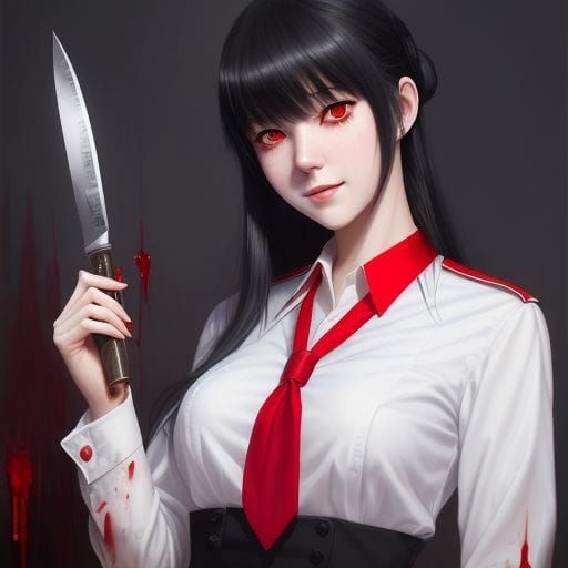 13 Days of Halloween Countdown - Yandere Horror Girl Day! (chef variant)