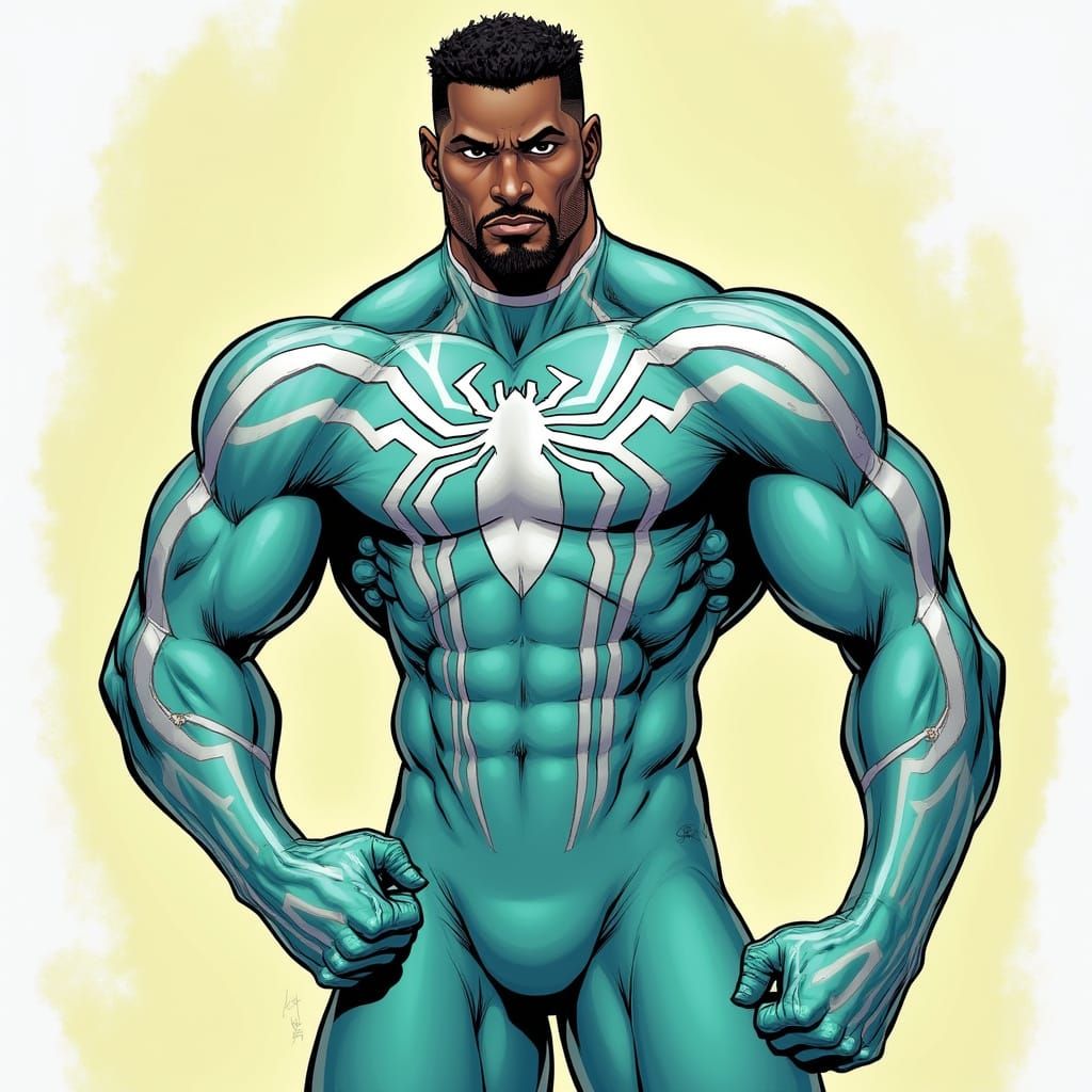 Heroic Spider-Man Character in Comic Book Art Style