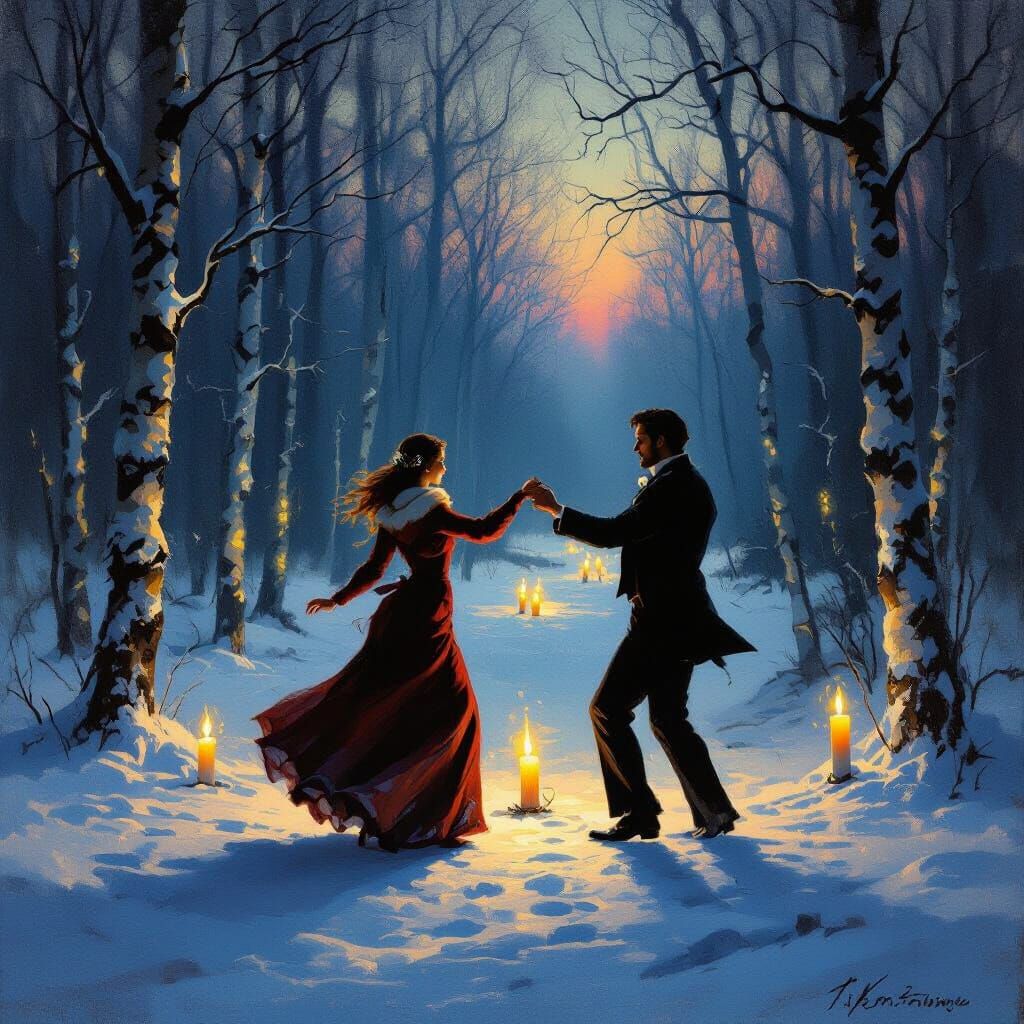 Candlelit Winter Dance at Twilight