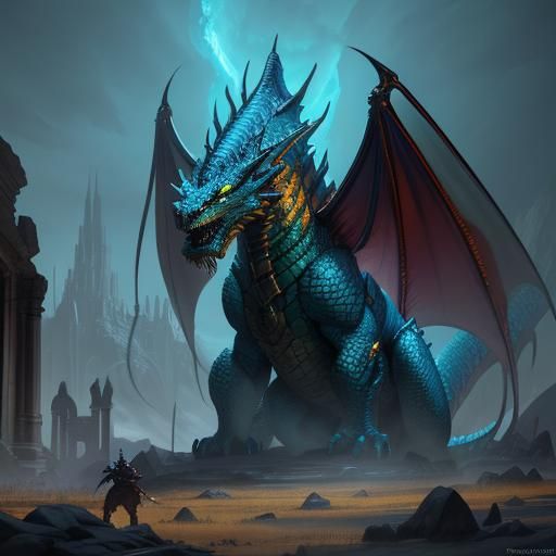 Epic Fantasy Battle in Vibrant Oil Painting Style