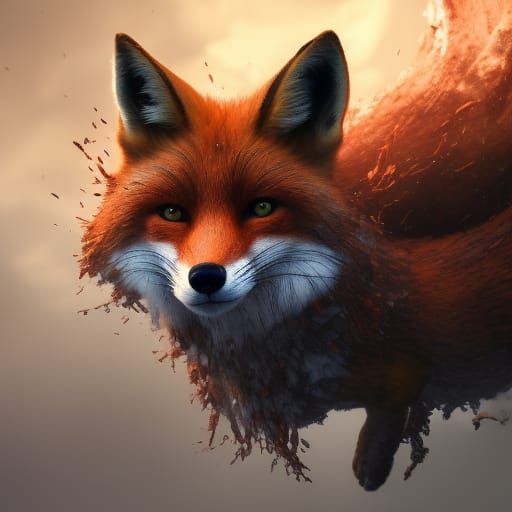 Fantastical Fox in Detailed Matte Painting