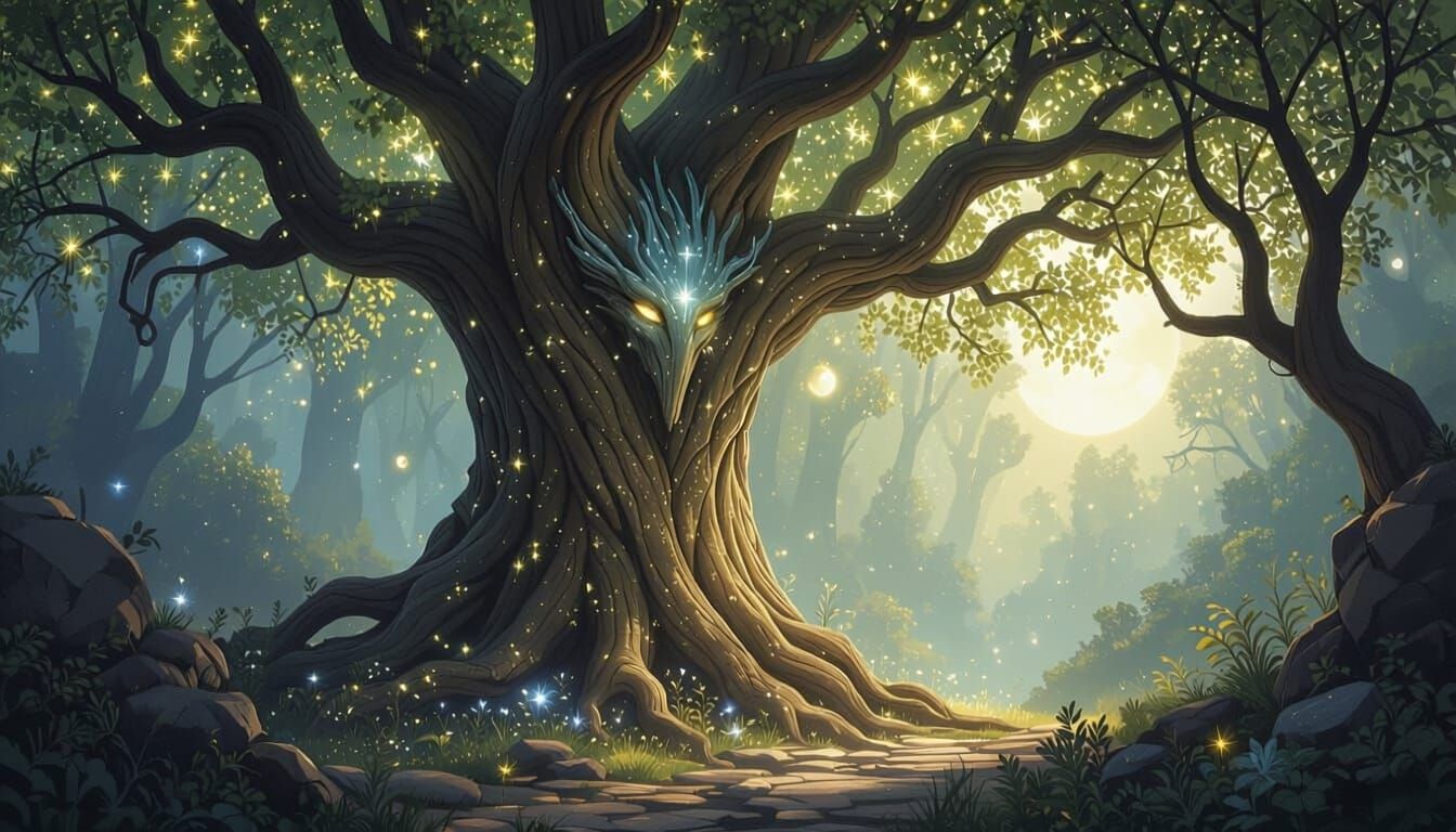 Majestic Treant Guardian of Celestial Grove