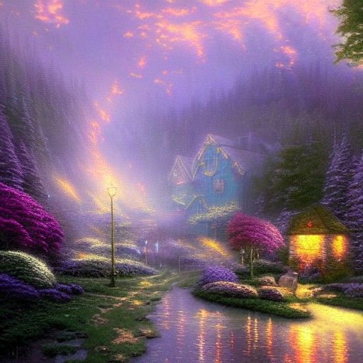 Ethereal Solar Fantasy Landscape in Luminist Style