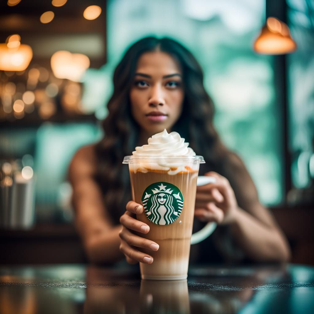 Underwater Starbucks Mermaid Latte: Professional Photography