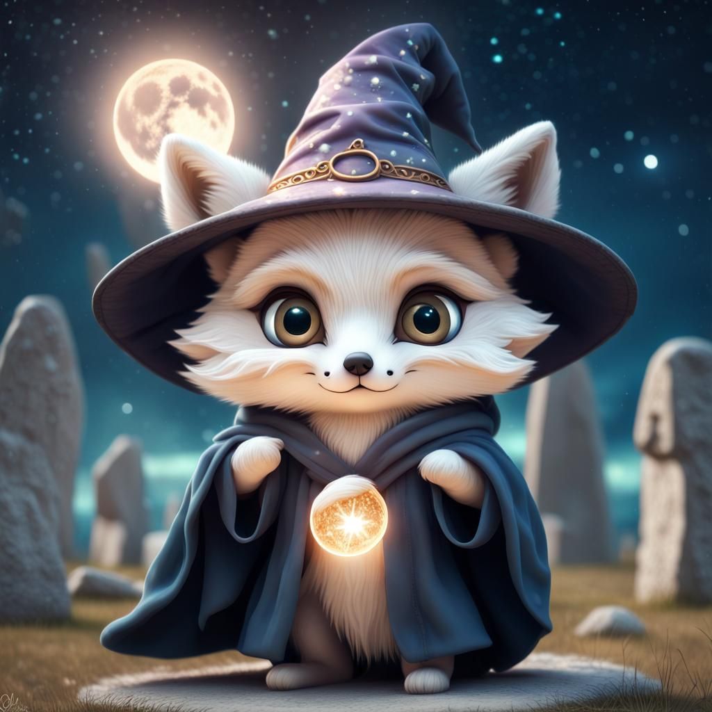 Artic Fox in Stonehenge