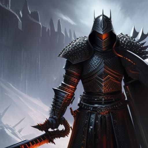 High Gothic Berserker Knight in Dark Fantasy Art