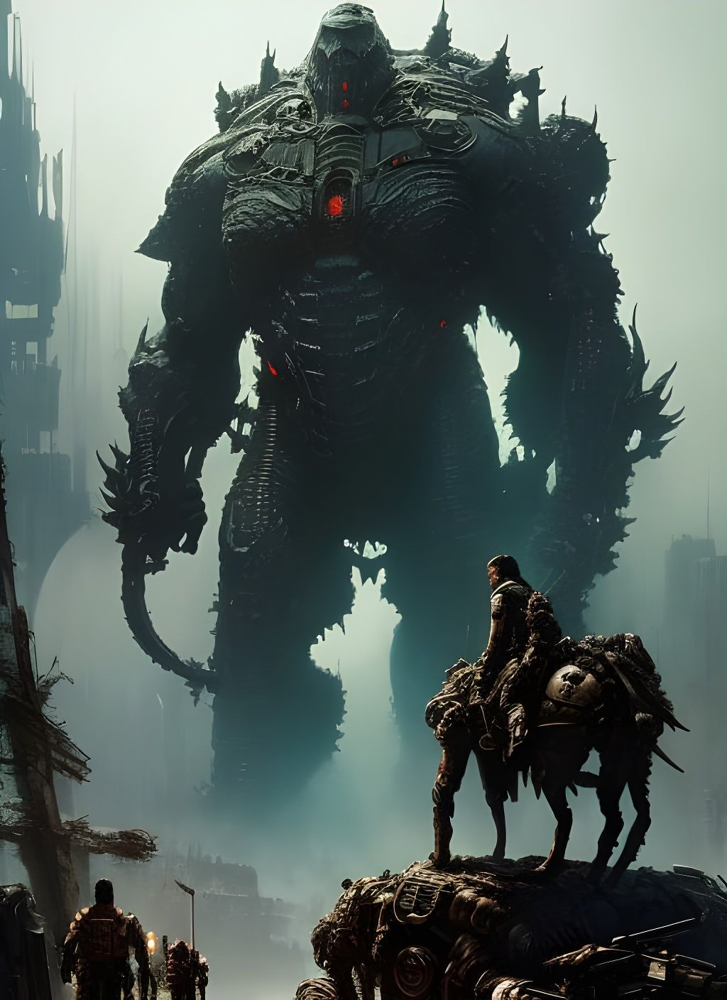 Cyborg Beast Charges Through Post-Apocalyptic Wasteland