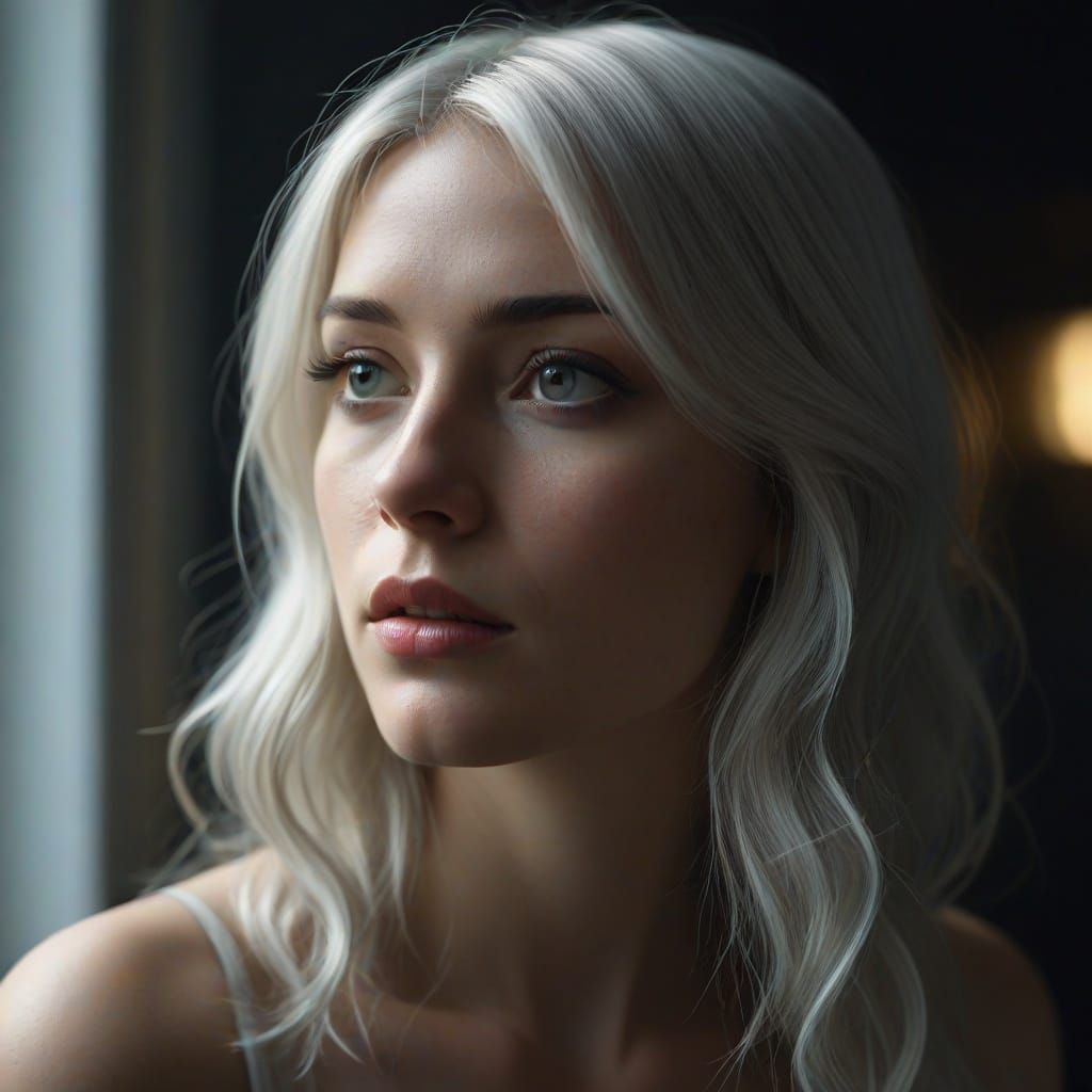 Ethereal Film Noir Portrait in Soft Focus