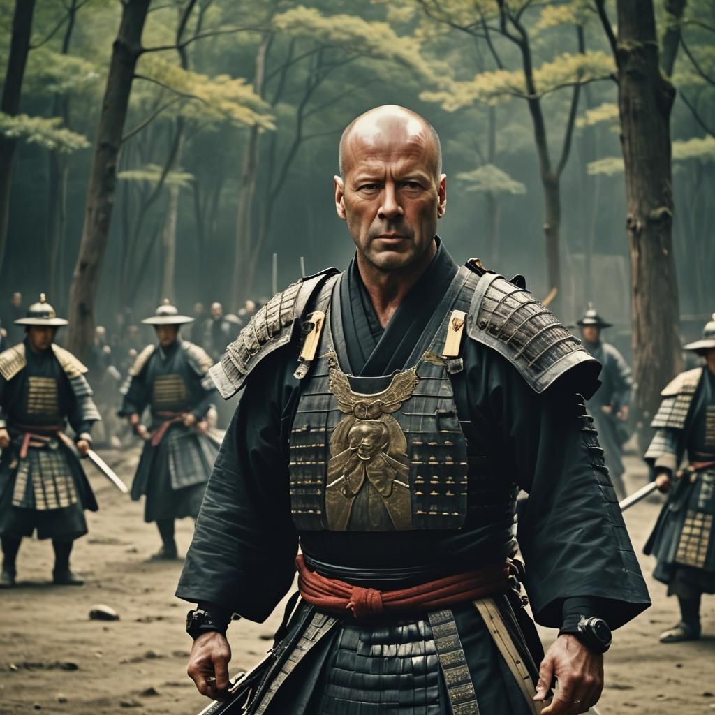 Bruce Willis as Japanese Shogun: Cinematic Film Still