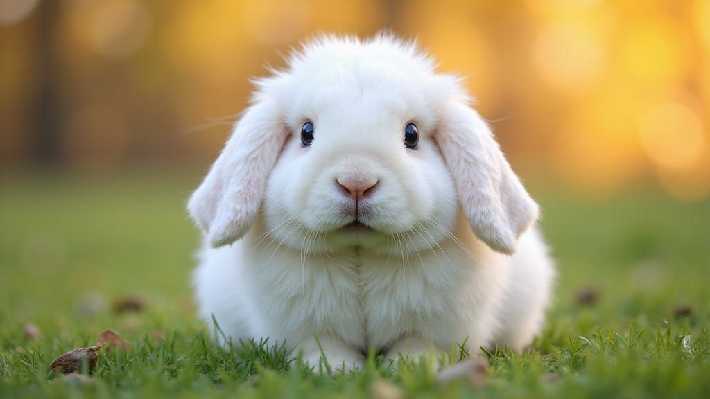 Hyper-Realistic American Fuzzy Lop Rabbit Portrait