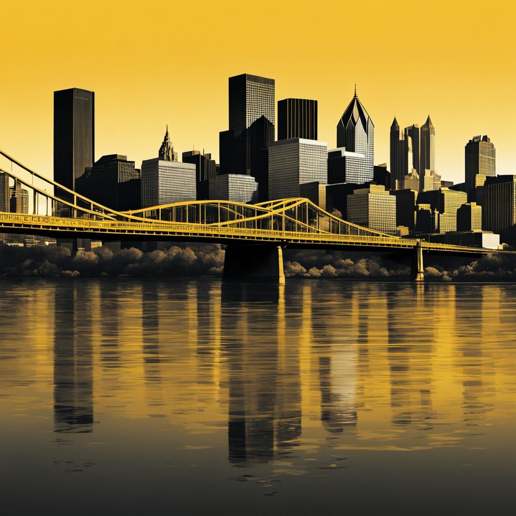 Vibrant Pittsburgh Cityscape at Sunset