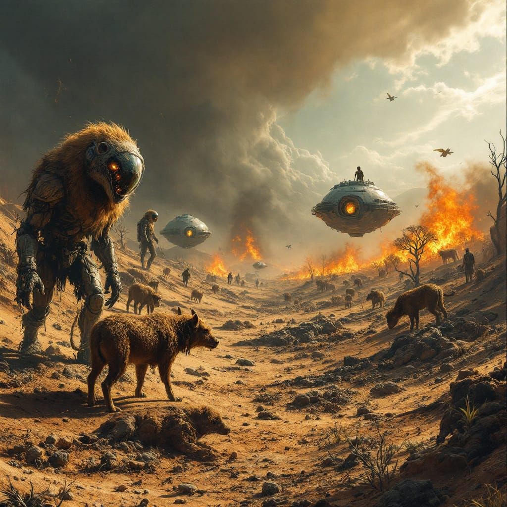 Desolate Apocalypse in Realistic Style